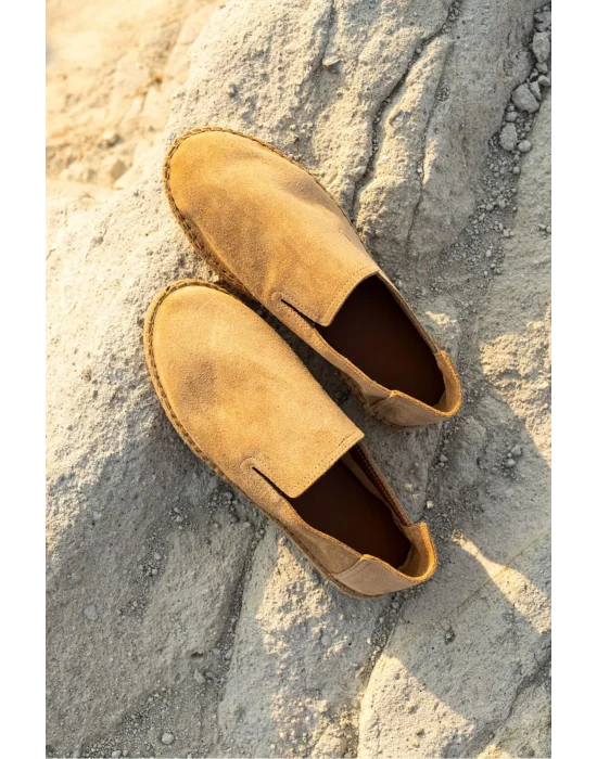 Robert Bej Hakiki Deri El Yapımı Erkek Espadril