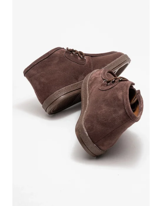 Amy Erkek Acı Kahve Süet Bağcıklı Golf Ayakkabı Bot