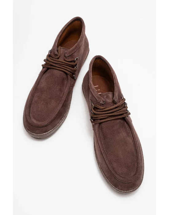 Amy Erkek Acı Kahve Süet Bağcıklı Golf Ayakkabı Bot