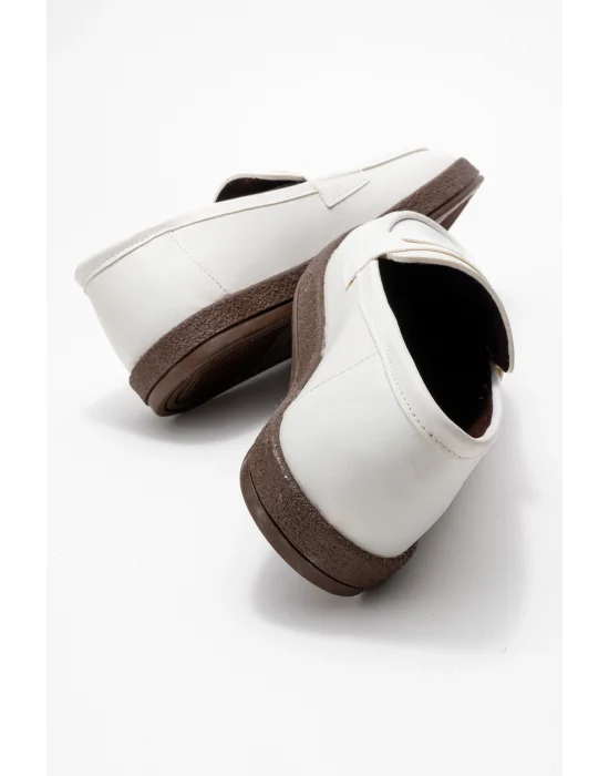 Livya Erkek Beyaz Suni Deri Loafer Ayakkabı