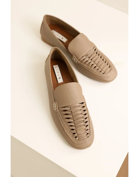 Hakiki Deri Kadın Alvin Vizyon El yapımı Babet