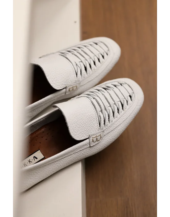 Hakiki Deri Kadın Alvin Vizyon El yapımı Babet