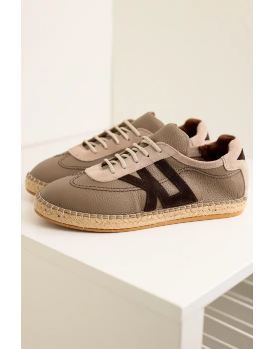 Hakiki Deri Chester Vizyon Bağcıklı Spor Espadril