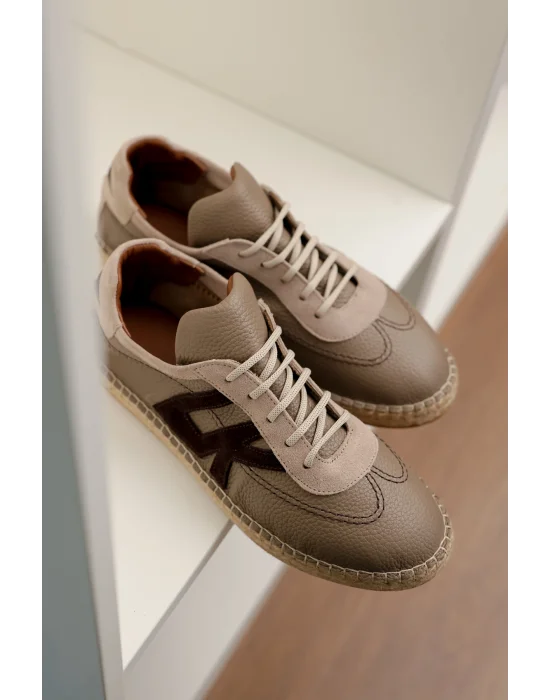 Hakiki Deri Chester Vizyon Bağcıklı Spor Espadril