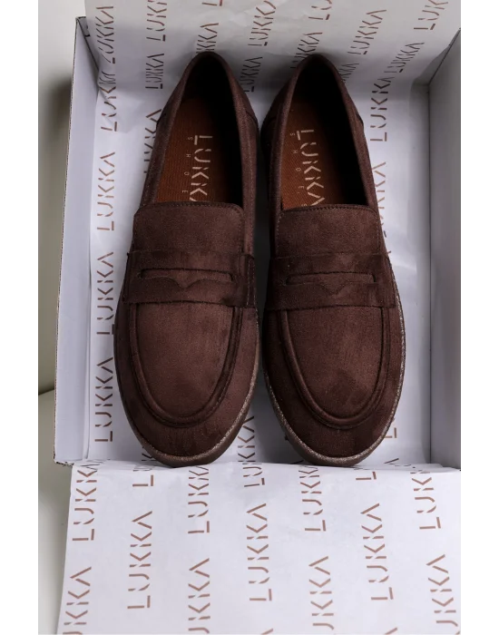 Livya Erkek Acı Kahve Süet Loafer Ayakkabı