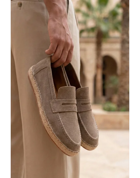 Lotus Erkek Suni Deri Vizyon Loafer Espadril