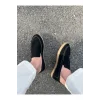 Lotus Erkek Suni Deri Siyah Loafer Espadril