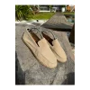 Lotus Erkek Suni Deri Bej Loafer Espadril