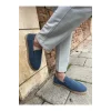 Daisy Erkek Suni Deri Mavi Lastikli Espadril