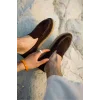 Rose Acı Kahve Hakiki Deri Süet Erkek Loafer
