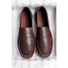 Livya Erkek Acı Kahve Suni Deri Loafer Ayakkabı