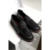 Rosa Erkek Siyah Süet Garnili Bağcıklı Loafer Günlük Casual Ayakkabı