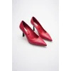 Kadın Adal Kırmızı Hakiki Deri İç Dış 11cm Topuklu Stiletto