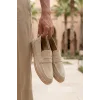 Lotus Erkek Suni Deri Bej Loafer Espadril