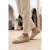 Lotus Erkek Suni Deri Bej Loafer Espadril
