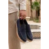 Lotus Erkek Suni Deri Lacivert Loafer Espadril