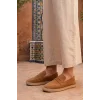 Lotus Erkek Suni Deri Taba Loafer Espadril