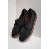 Rosa Erkek Siyah Süet Bağcıklı Loafer Günlük Casual Ayakkabı