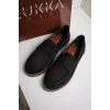 Rosa Erkek Siyah Süet Bağcıklı Loafer Günlük Casual Ayakkabı