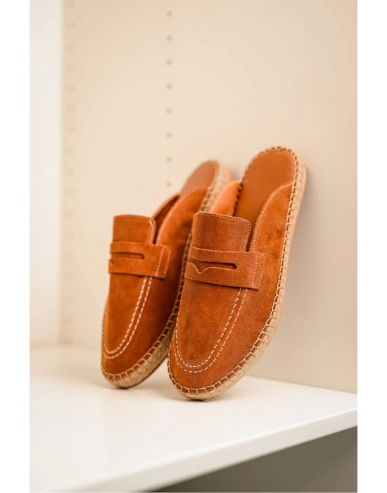 Bloom Hakiki Deri Taba Kauçuk taban terlik