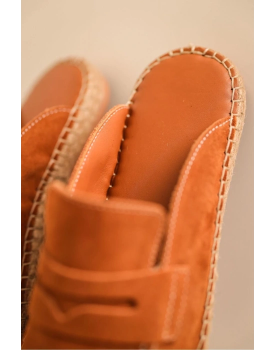 Bloom Hakiki Deri Taba Kauçuk taban terlik