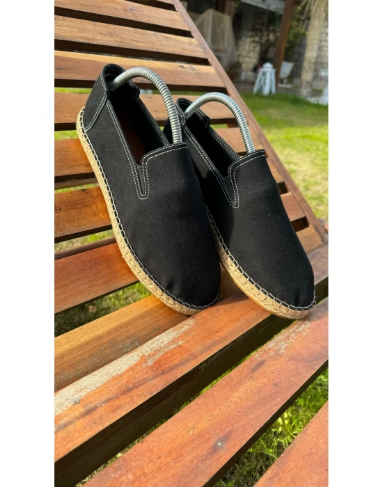 Daisy Erkek Suni Deri Siyah Lastikli Espadril