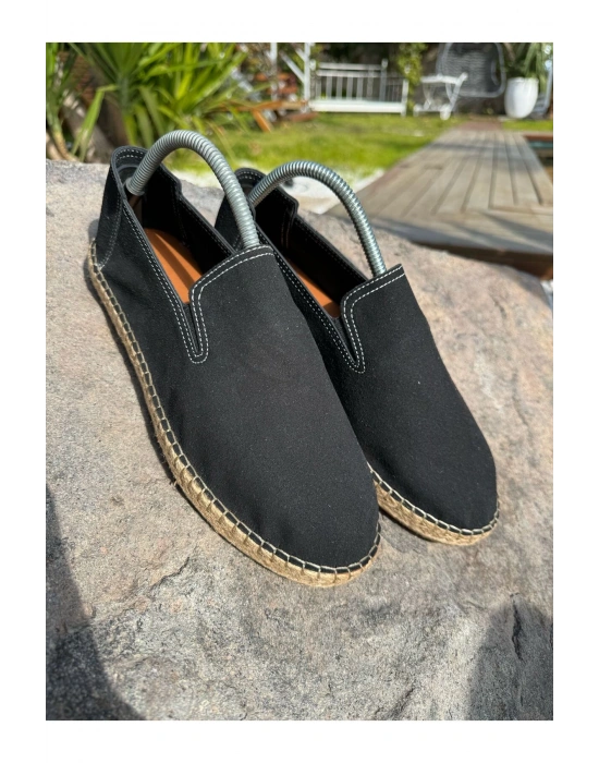 Daisy Erkek Suni Deri Siyah Lastikli Espadril