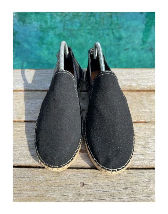 Daisy Erkek Suni Deri Siyah Lastikli Espadril
