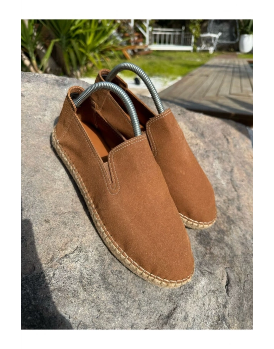 Daisy Erkek Suni Deri Taba Lastikli Espadril