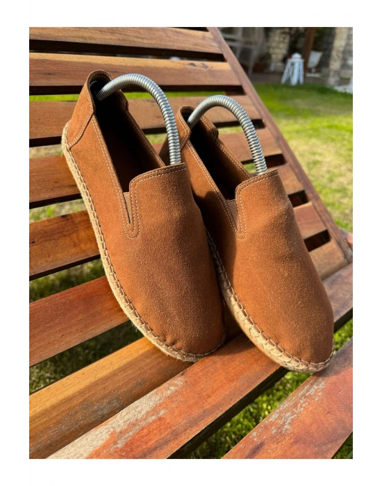 Daisy Erkek Suni Deri Taba Lastikli Espadril