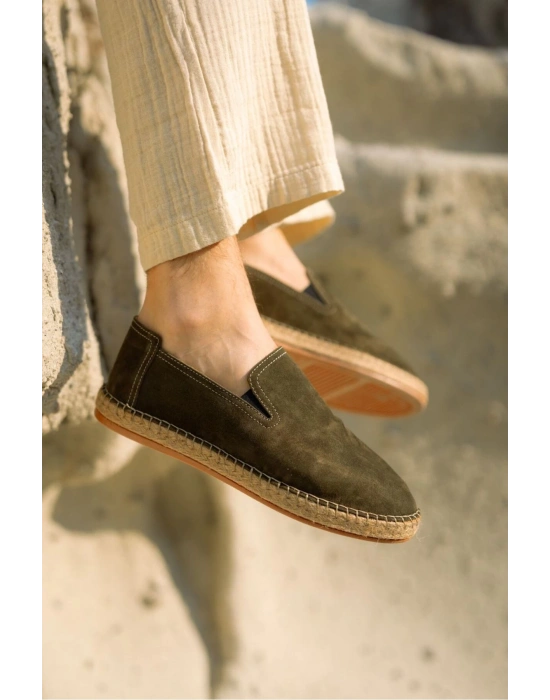 Robert Haki Hakiki Deri El Yapımı Erkek Espadril