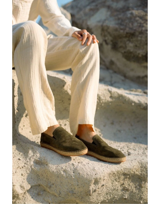 Robert Haki Hakiki Deri El Yapımı Erkek Espadril