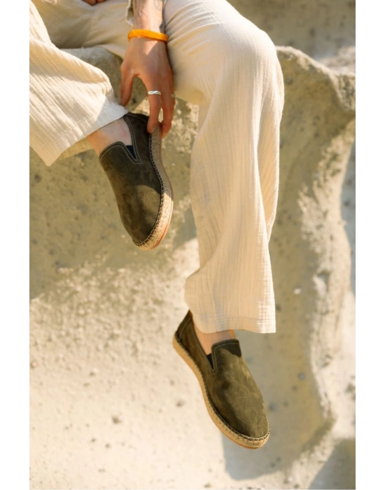 Robert Haki Hakiki Deri El Yapımı Erkek Espadril