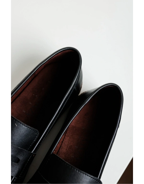 Livya Erkek Siyah Suni Deri Loafer Ayakkabı