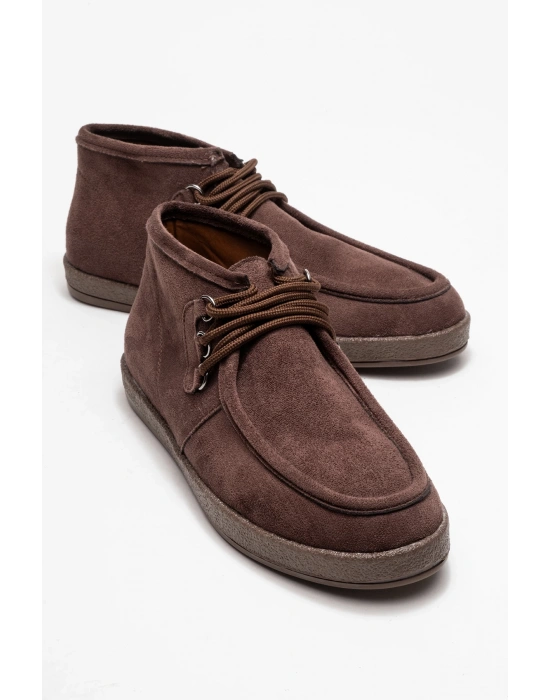 Amy Erkek Acı Kahve Süet Bağcıklı Golf Ayakkabı Bot