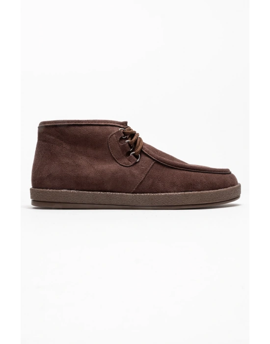 Amy Erkek Acı Kahve Süet Bağcıklı Golf Ayakkabı Bot