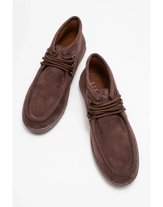 Amy Erkek Acı Kahve Süet Bağcıklı Golf Ayakkabı Bot