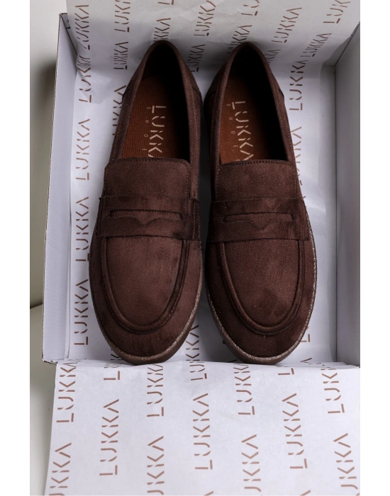 Livya Erkek Acı Kahve Süet Loafer Ayakkabı