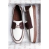 Rosa Erkek Suni Beyaz Garnili Deri Bağcıklı Loafer Günlük Casual Ayakkabı