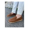 Lotus Erkek Suni Deri Taba Loafer Espadril