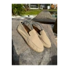 Lotus Erkek Suni Deri Bej Loafer Espadril