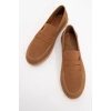 Freya Erkek Taba Deri tozu Loafer ayakkabı