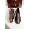 Livya Erkek Acı Kahve Suni Deri Loafer Ayakkabı