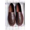 Livya Erkek Acı Kahve Suni Deri Loafer Ayakkabı