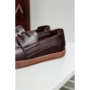 Rosa Erkek Acı Kahve Suni Deri Bağcıklı Loafer Günlük Casual Ayakkabı