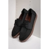 Rosa Erkek Siyah Süet Bağcıklı Loafer Günlük Casual Ayakkabı