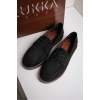 Rosa Erkek Siyah Süet Bağcıklı Loafer Günlük Casual Ayakkabı