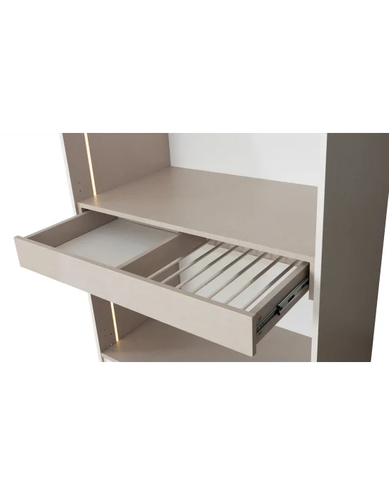 6 Kapaklı Ledli Reflekte Camlı Gardrop