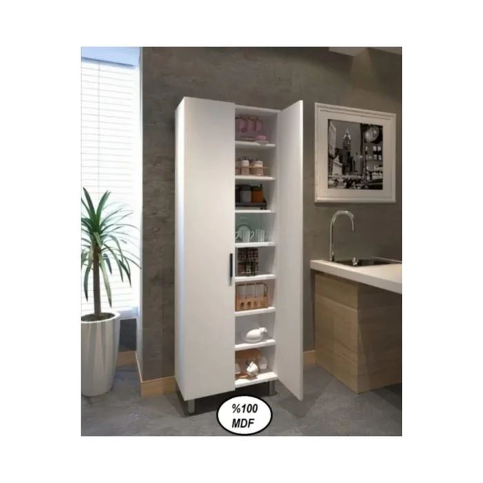 Mdf Çok Amaçlı Beyaz Dolap Mutfak Dolabı 70 cm