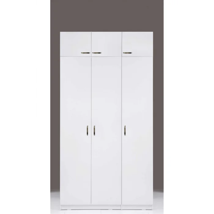 Plus 812480 Stella 6 Kapaklı Yüklük Yorgan Yatak Dolabı Gardırop - Parlak Beyaz